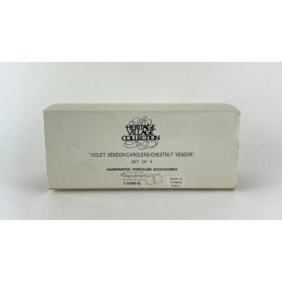 Christmas - DEPT. 56 - VIOLET VENDOR/CAROLERS/CHESTNUT VENDOR - Original Box - Picture 6 of 6